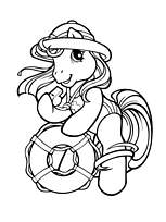 coloriage petit poney maitre nageur